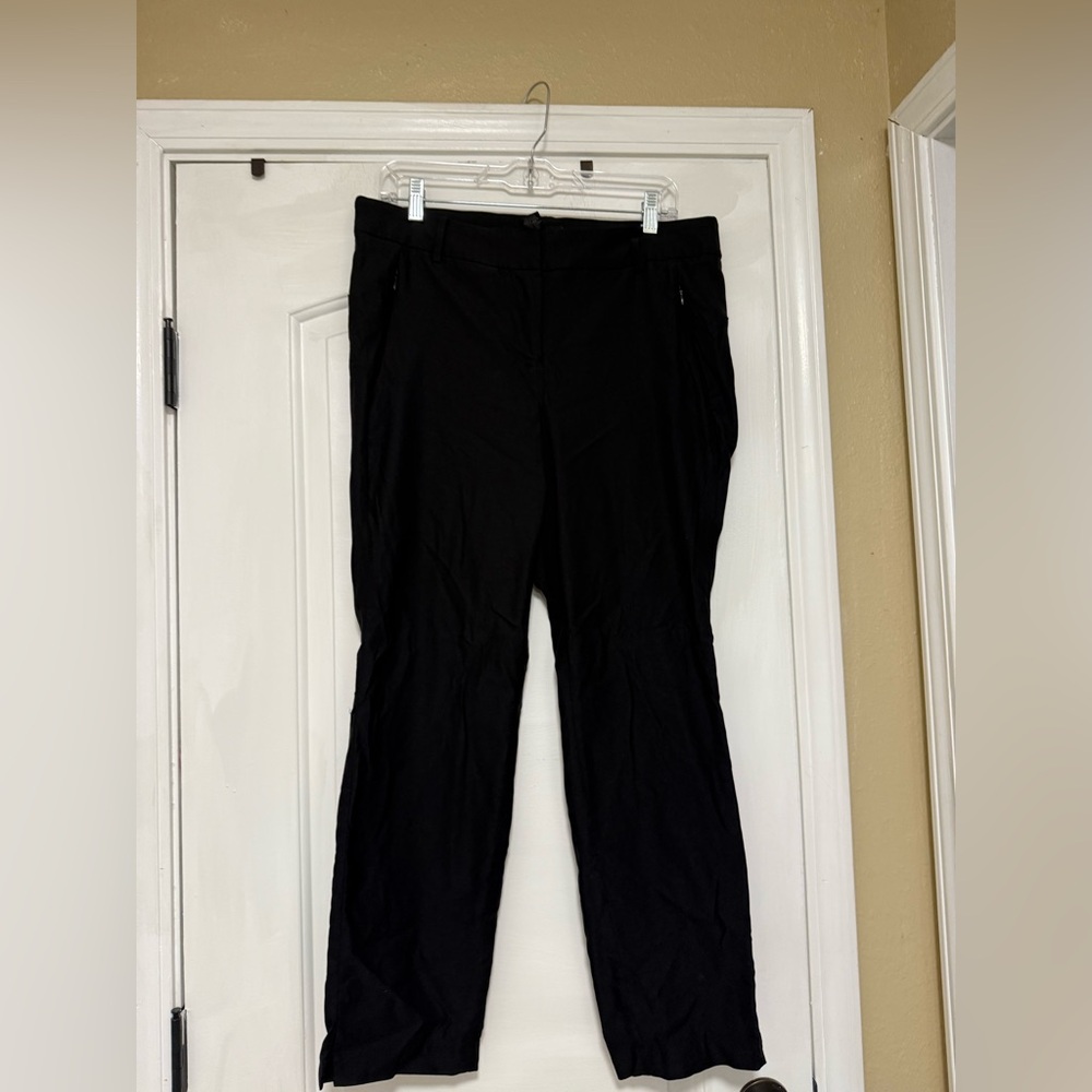 Lane Bryant Black Straight Leg Cropped Pants
